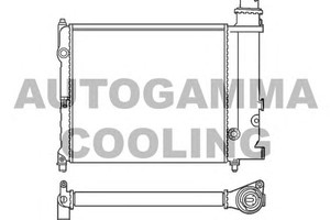 Фото Радіатор, охолодження двигуна AUTOGAMMA 100161
