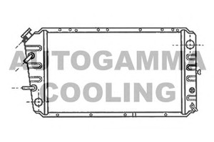 Фото Радіатор, охолодження двигуна AUTOGAMMA 100974