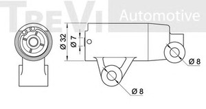 Фото Успокоитель, зубчатый ремень TREVI AUTOMOTIVE TD1716