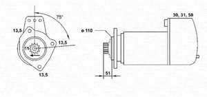 Фото Стартер Magneti Marelli 943252254010