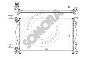 Фото Радіатор, охолодження двигуна SOMORA 021040
