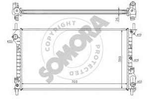 Фото Радіатор, охолодження двигуна SOMORA 090040A