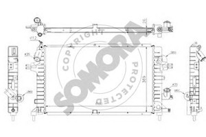 Фото Радіатор, охолодження двигуна SOMORA 211840A