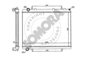 Фото Радіатор, охолодження двигуна SOMORA 221340C