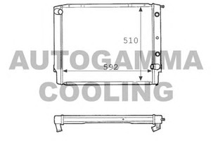 Фото Радіатор, охолодження двигуна AUTOGAMMA 101111
