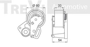 Фото Натяжний ролик, ремінь ГРМ TREVI AUTOMOTIVE TD1298