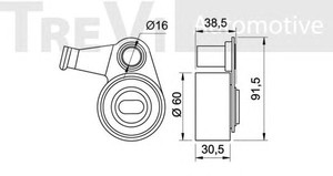 Фото Натяжний ролик, ремінь ГРМ TREVI AUTOMOTIVE TD1382