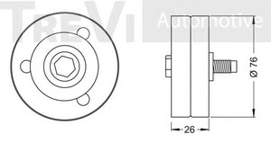 Фото Паразитний / провідний ролик, поліклиновий ремінь TREVI AUTOMOTIVE TA1908