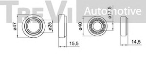 Фото Комплект подшипника ступицы колеса TREVI AUTOMOTIVE WB1959
