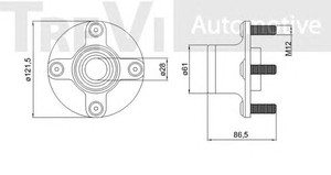 Фото Комплект подшипника ступицы колеса TREVI AUTOMOTIVE WB2014