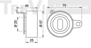 Фото Натяжний ролик, ремінь ГРМ TREVI AUTOMOTIVE TD1240