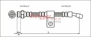 Фото Гальмівний шланг Metzger 4110404