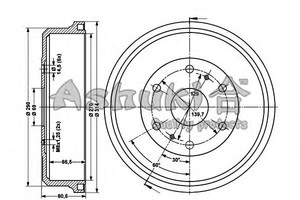 Фото Гальмівний барабан ASHUKI T113-53