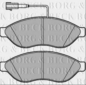 Фото Комплект гальмівних колодок, дискове гальмо BORG & BECK BBP2393