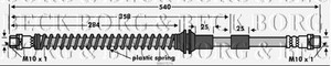 Фото Гальмівний шланг BORG & BECK BBH7574