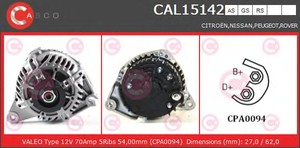 Фото Генератор CASCO CAL15142AS