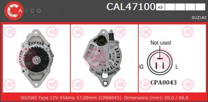 Фото Генератор CASCO CAL47100AS