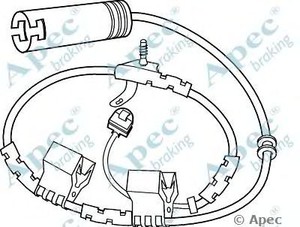 Фото Сигнализатор, износ тормозных колодок APEC braking WIR5233