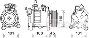 Фото Компресор кондиціонера VAN WEZEL 0600K499