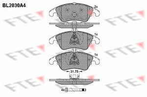 Фото Гальмівні колодки FTE BL2030A4