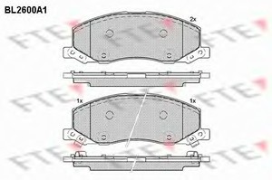 Фото Гальмівні колодки FTE BL2600A1