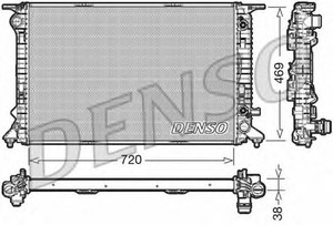 Фото Радіатор, охолодження двигуна Denso/Ketner DRM02041