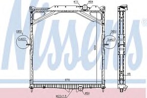 Фото Радіатор, охолодження двигуна Nissens 65469
