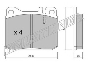 Фото Гальмівні колодки TRUSTING 0130