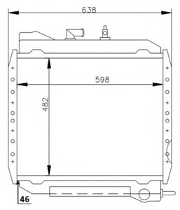 Фото Радіатор, охолодження двигуна NRF 53714