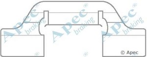 Фото Комплектующие, колодки дискового тормоза APEC braking KIT1116