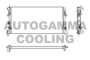 Фото Радіатор, охолодження двигуна AUTOGAMMA 105400