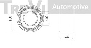 Фото Комплект подшипника ступицы колеса TREVI AUTOMOTIVE WB1139