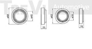 Фото Комплект подшипника ступицы колеса TREVI AUTOMOTIVE WB1494