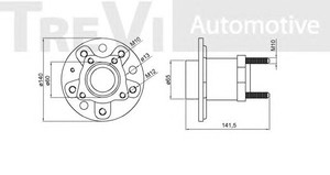 Фото Комплект подшипника ступицы колеса TREVI AUTOMOTIVE WB1612