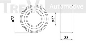 Фото Комплект подшипника ступицы колеса TREVI AUTOMOTIVE WB1647