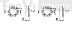 Фото Комплект подшипника ступицы колеса TREVI AUTOMOTIVE WB1721