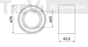 Фото Комплект подшипника ступицы колеса TREVI AUTOMOTIVE WB2039