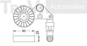 Фото Натяжитель ремня, клиновой зубча TREVI AUTOMOTIVE TA1111