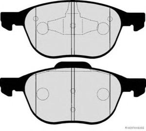 Фото Комплект гальмівних колодок, дискове гальмо HERTH&BUSS (Jakoparts) J3603064