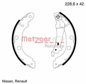 Фото Комплект гальмівних колодок Metzger MG645