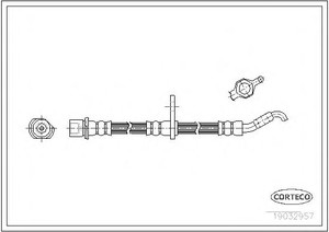 Фото Гальмівний шланг Corteco 19032957