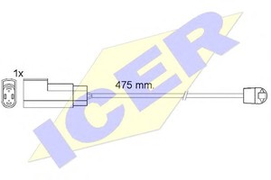 Фото Сигнализатор, износ тормозных колодок Icer 610576 C