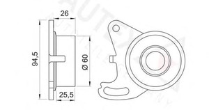 Фото Натяжний ролик, ремінь ГРМ AUTEX 641196