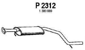 Фото Середній глушник вихлопних газів FENNO P2312