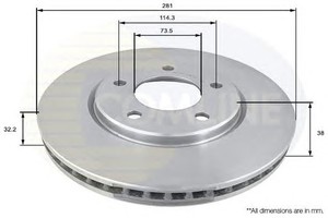 Фото Гальмівний диск COMLINE ADC2304V