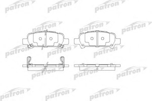Фото Комплект гальмівних колодок, дискове гальмо Patron PBP1333