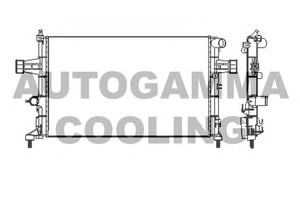 Фото Радіатор, охолодження двигуна AUTOGAMMA 101339