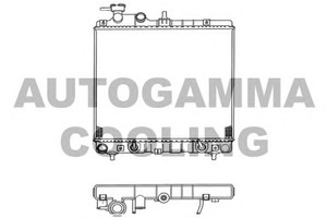 Фото Радіатор, охолодження двигуна AUTOGAMMA 102125