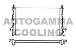 Фото Радіатор, охолодження двигуна AUTOGAMMA 102998