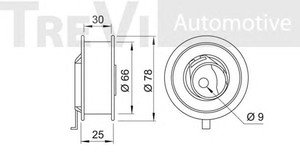 Фото Натяжний ролик, ремінь ГРМ TREVI AUTOMOTIVE TD1025